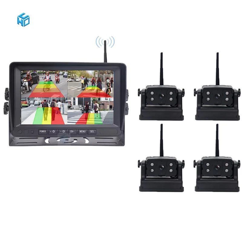 Wireless Ai Alarm Detect People Nearby Collision Warning Pedestrian Alert Truck Backup Camera Blind Spot Detection System