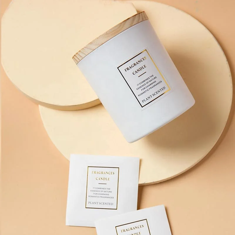 Wholesale Multi-color 200ml /300ml DIY Soy Wax Container Glass Candle Holders Lanterns and Jars With Bamboo Wood Metal Lids