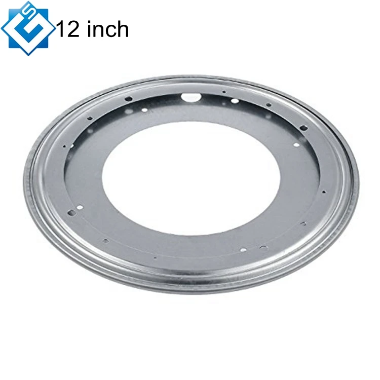Factory Direct Sales Round Hollow Lazy Susan 12 Inch 303mm Metal Ball Bearing Rotating Table Swivel Plate TV Back Desk Turntable