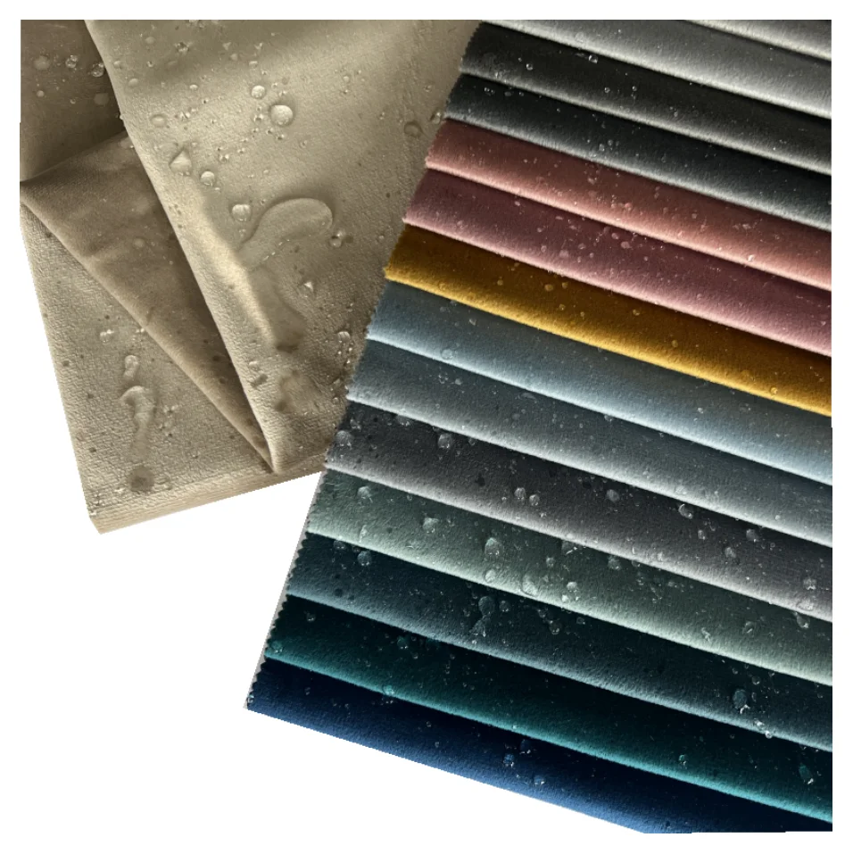 Plain Style Holland upholstery waterproof sofa fabric plush dutch velour baby face velvet sofa fabric upholstery velvet
