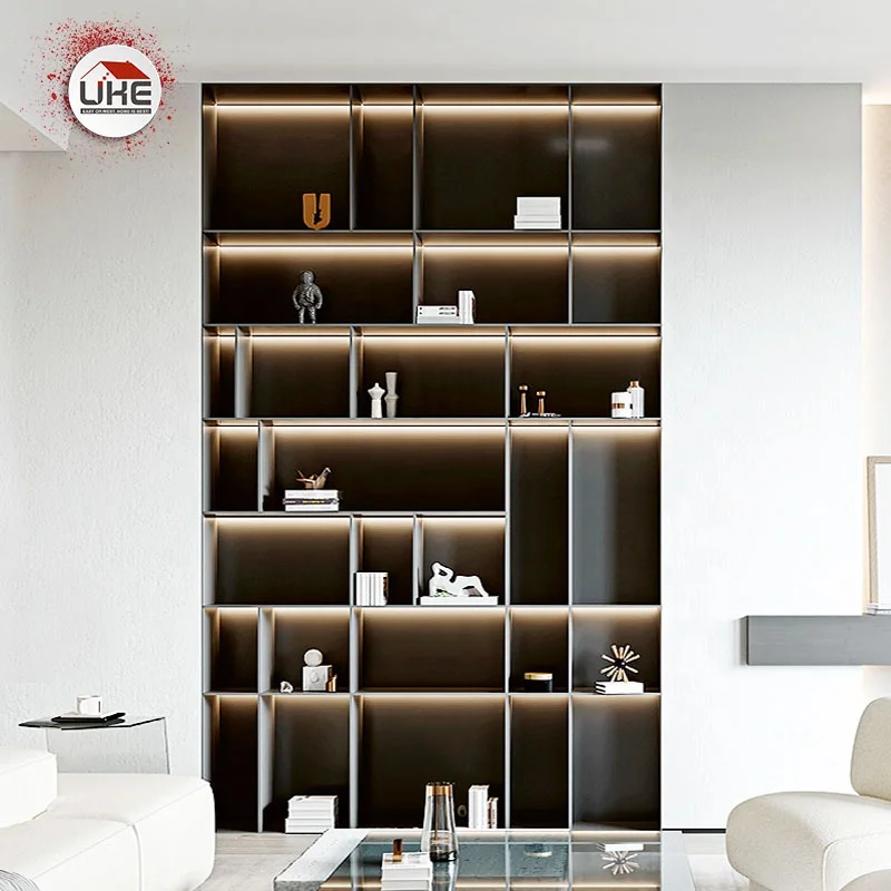 Шкаф для хранения книжный шкаф гостиной настенная полка алюминиевый профиль Светодиодная панель сращивания система шкафа