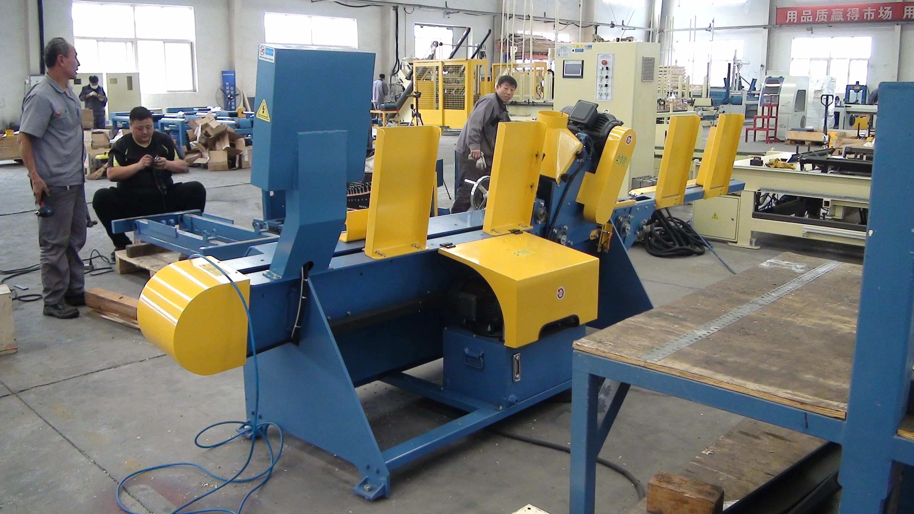 HICAS SF7030 wood pallet chamfer machine /wood pallet timber chamfering machine