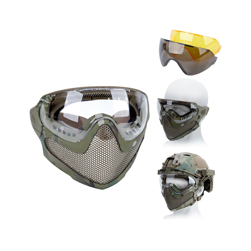 Tactical Mask Full Face Casco Tactico Combat Training Goggles Skull Hunting Gear Glasses Tactical Mask