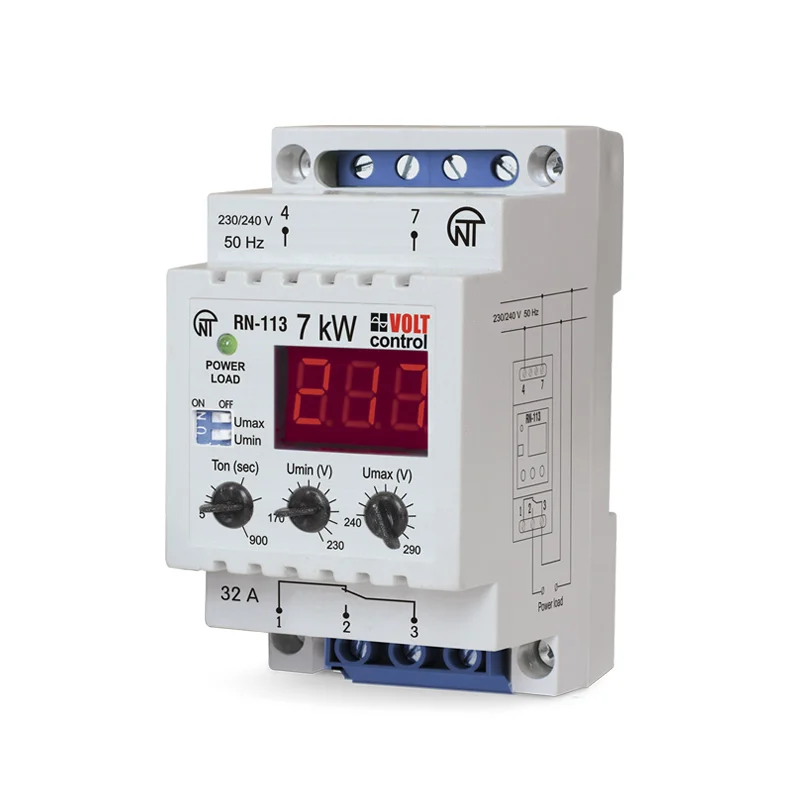 
Voltage monitoring relay to de-energize an industrial/appliance single-phase 220V/50Hz Single-Phase Voltage Monitoring Relay 
