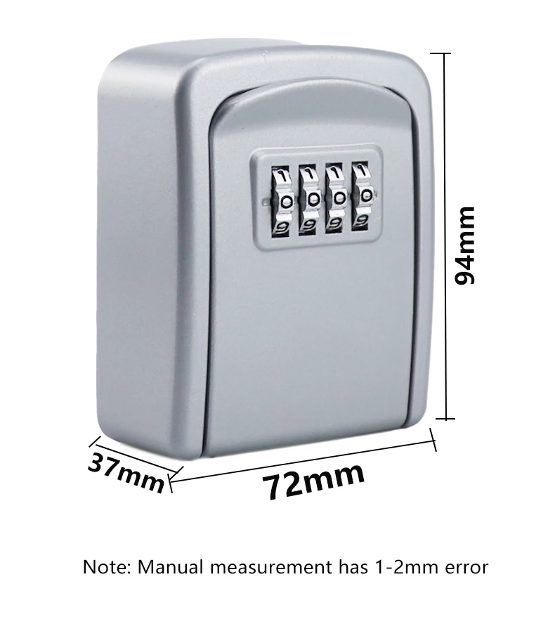 Asack G9 heavy duty 4 digit combination portable code lock box top security safety key locks aluminum alloy anti-theft safes