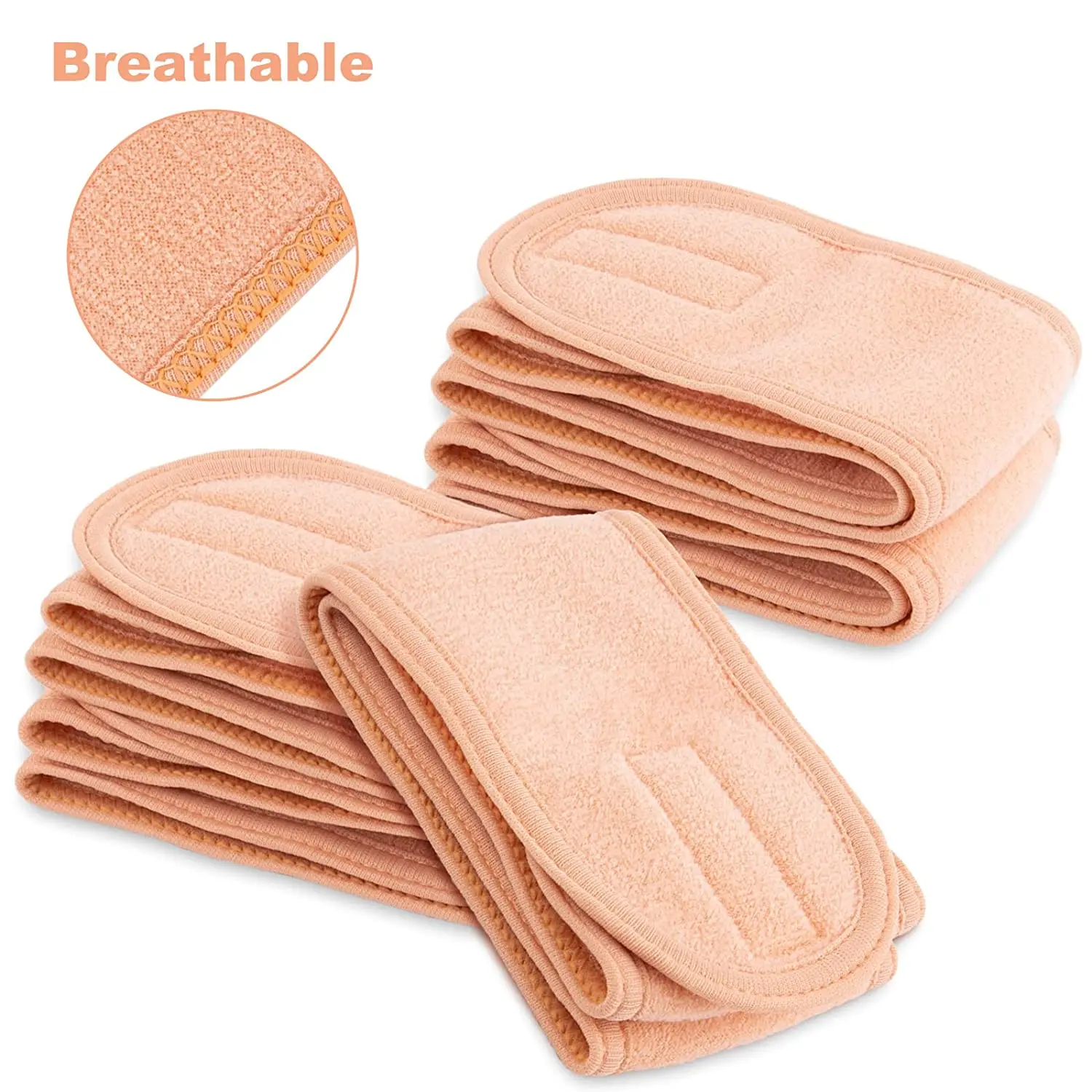Custom Logo Spa Facial Terry Headband Spa Headband Stretch Towel Washable Facial Hairband Makeup Wrap Headbands