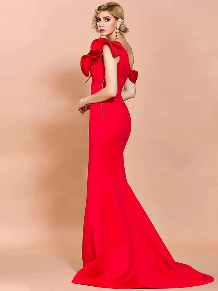 Wholesale High Quality Evening Gown Dress Custom Oem Formal Sexy Elegant Luxury Evening Party Red Maxi Long Ladies Women Dress