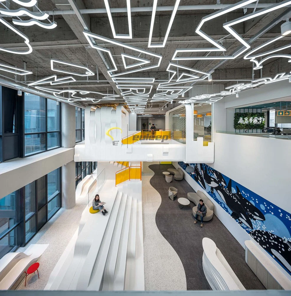 Euleep indoor led light V shape 60 degree connectors, extend part for large special customization shape lighting fixtures