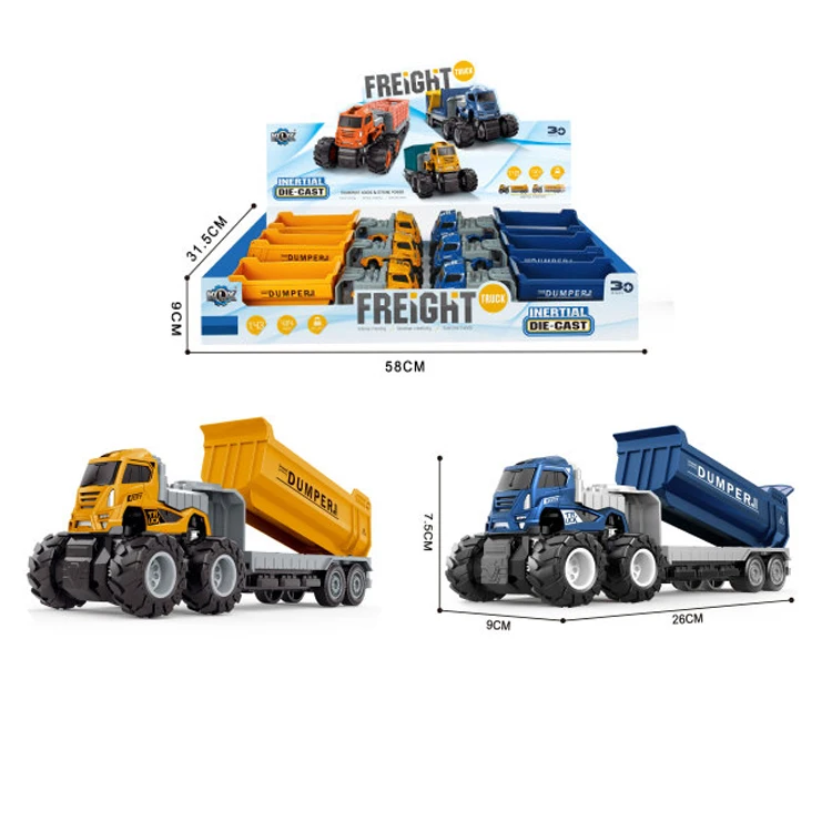 New arrival metal dump truck toys model inertia diecast metal truck 4wd transport die cast toy vehicles truck