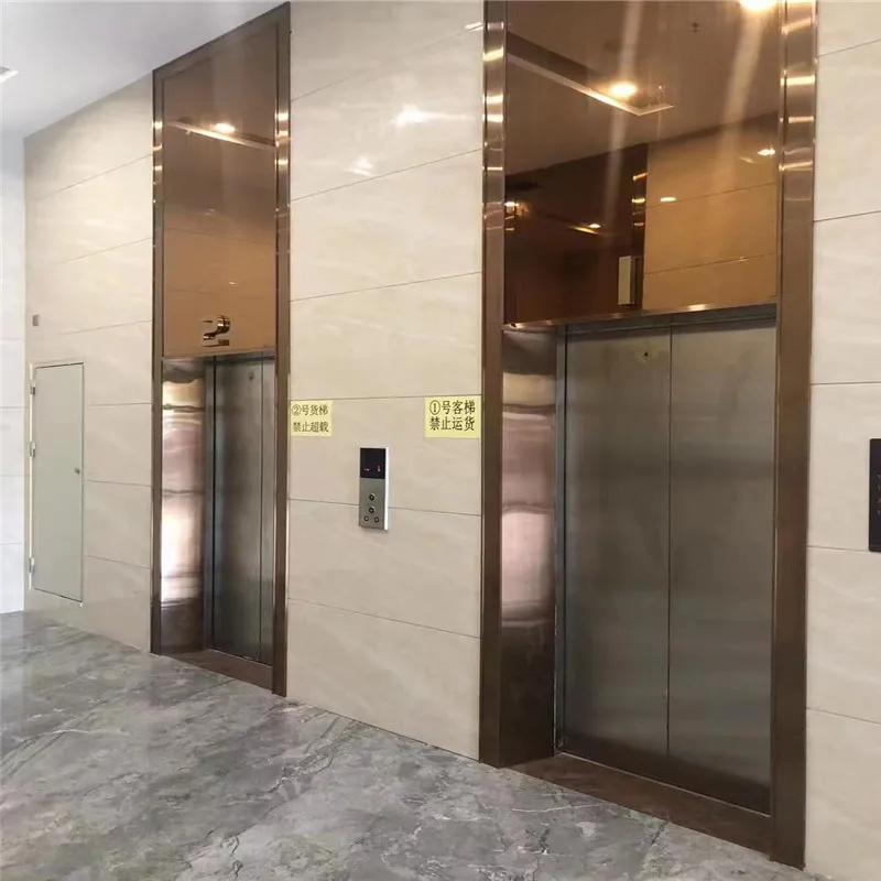 Fully stocked Various titanium design cabin door panel for elevator landing passenger pattern optional