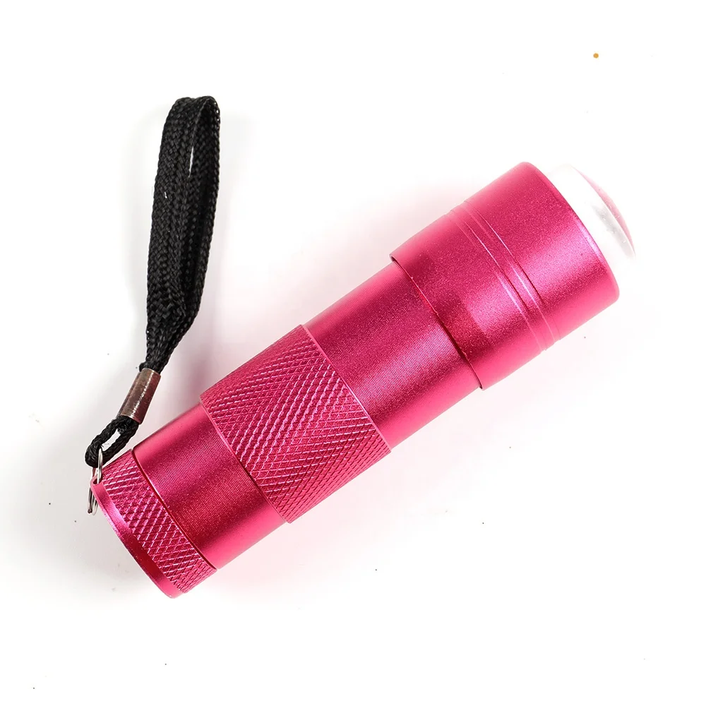 Private Label Pink Green Silver Black Rechargeable Flashlight Mini UV Led Nail Silicone Lamp With Cap