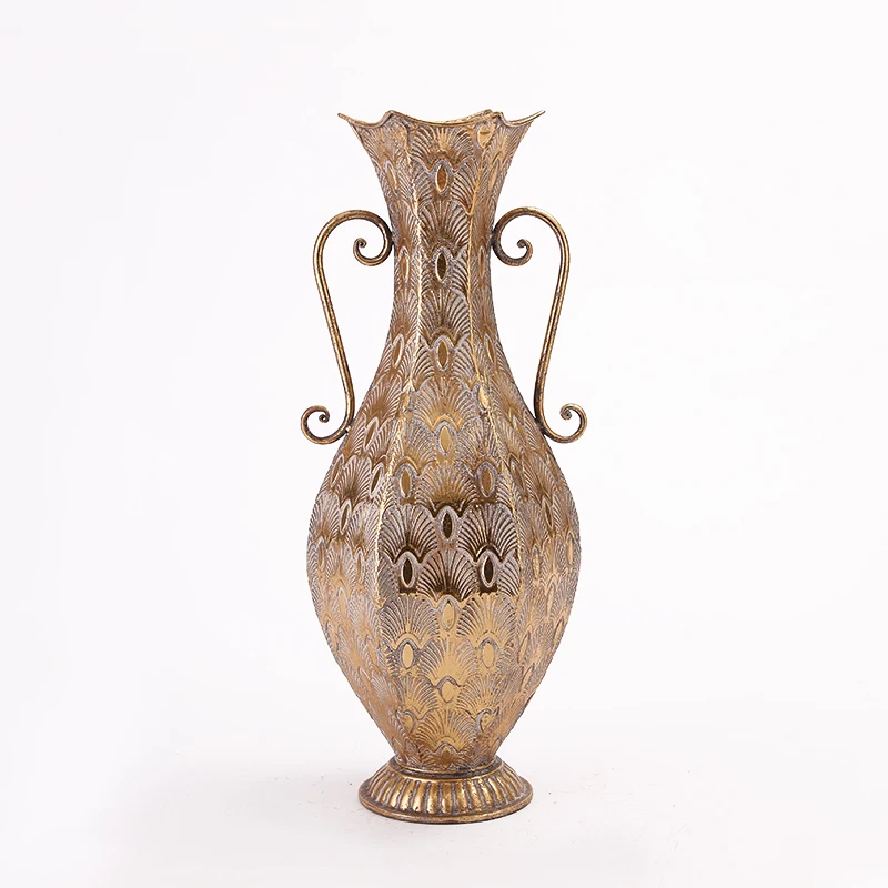 Высококачественная железная ваза для цветов, большая металлическая антикварная ваза для цветов