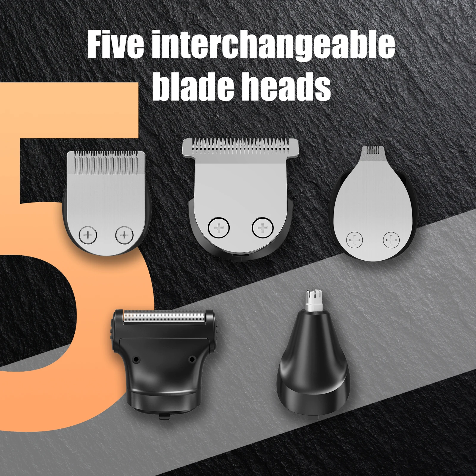 5 in 1 Grooming Kit Cordless Hair Trimmer Men Shaver Razor Professional Electric Finish Cutting Machine Nose hair Trimmer