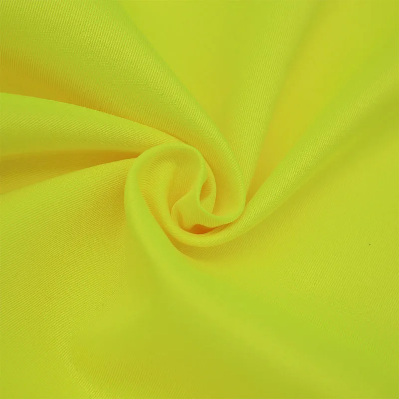 High Visibility 80% Polyester 20% Cotton Water Repellent Fluorescent Fabric For Workwear