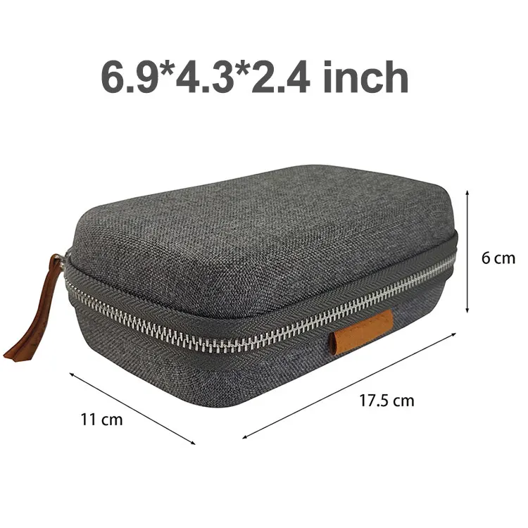 Custom Travel Long Square Zipper Hard Shell Essential Oils Holder Bag Bottle Carrying EVA Essential Oil Cases