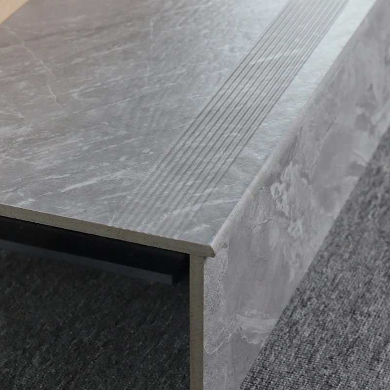 120x30cm Marble Look Stair Tiles Interior Finish Anti Slip Ceramic Stepping Stairs Tiles