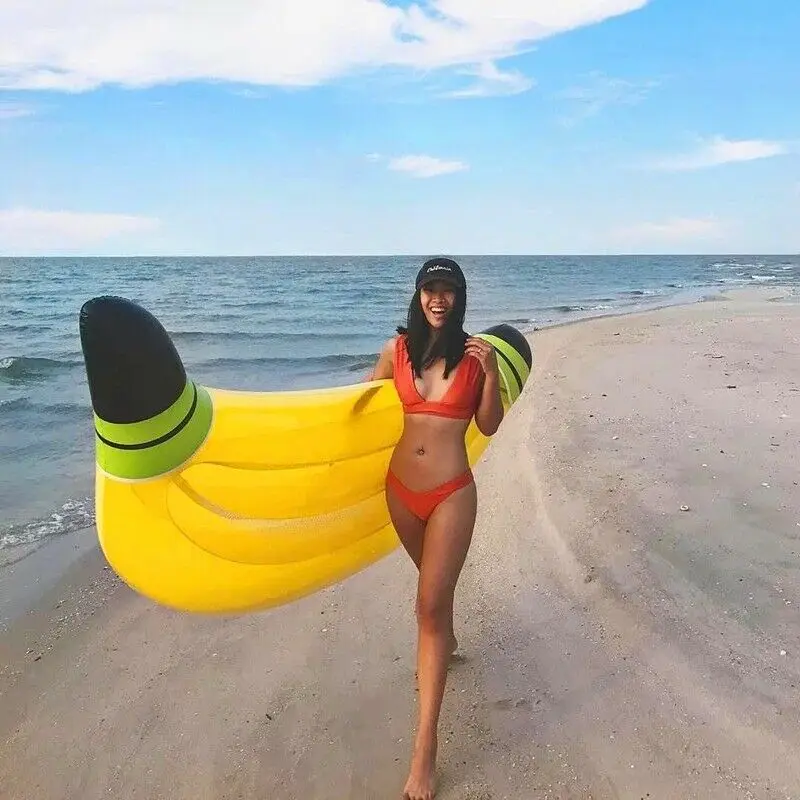 Inflatable Banana Pool Floaties  Water Lounger Beach Lounge Air mattresses