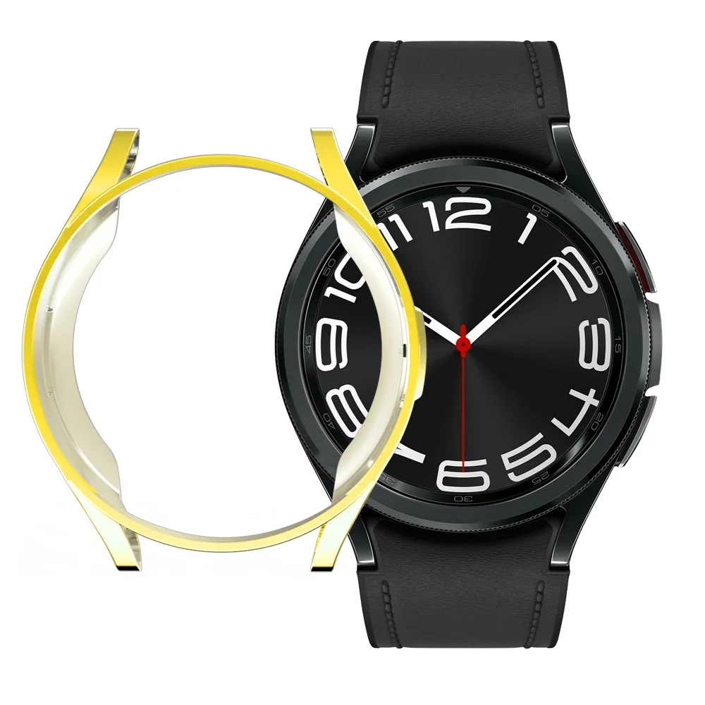 Soft TPU Bumper Cover Plating Watch Case For Samsung Watch 6 40mm 44mm Protector Bumper Case Protective Cover Frame