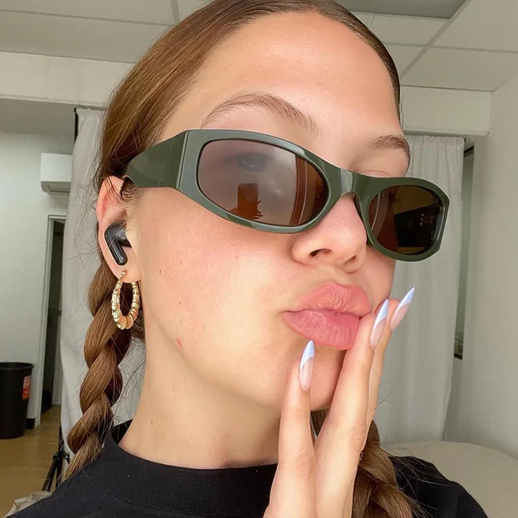 Ins Y2K Punk Sunglasses for Women 2024 Trendy Sports Sun Glasses Goggle Men Brand Designer Square Shades Female Hip Hop Shades