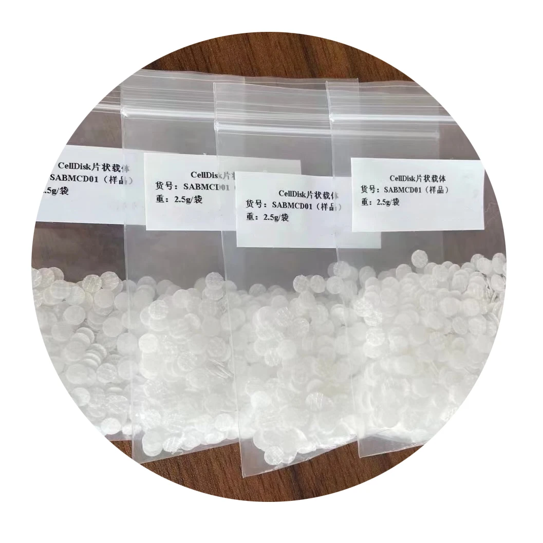 Cheap Price Autoclavable Cell Disk Flake Bioreactor Carrier For Cell Culture With Double Surface Hydrophilic Modification