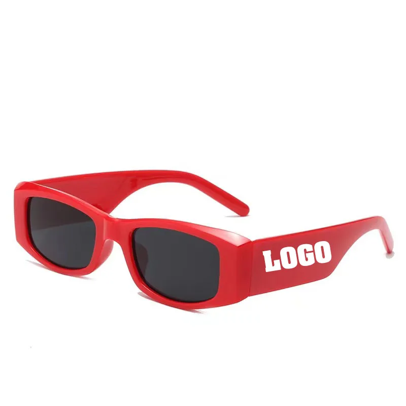 2022 Wholesale custom logo sunglasses  unisex  trendy square vintage shades wide legs fashion small sunglasses