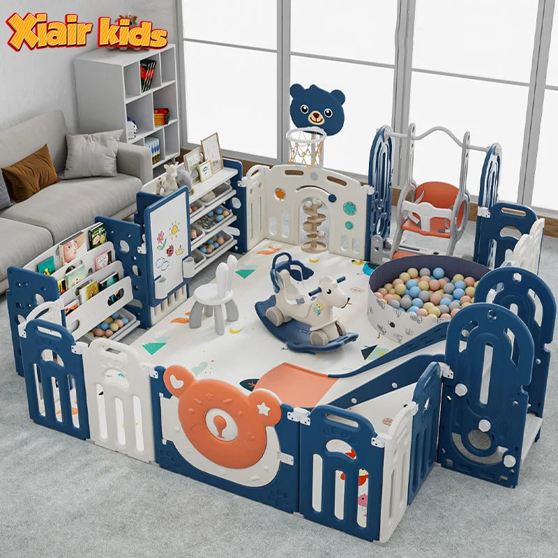 Xiair Plastic Baby Play Pen Big Size Indoor Foldable Adult Baby Playpen Plastic Care Fence Indoor Large Size Baby Play Area