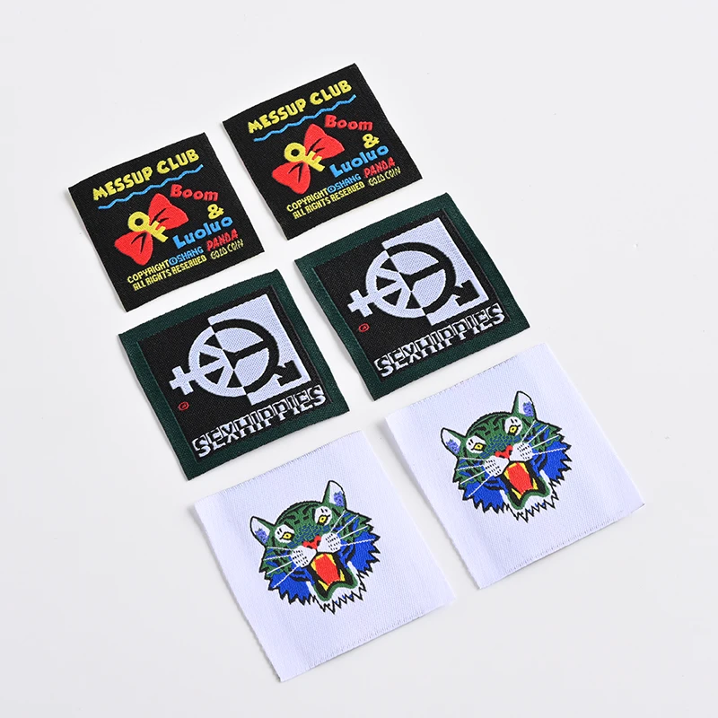 Straight Cut Garment Label Custom Personalized Woven Label Multicolor Fabric Label To Mark Your Clothes