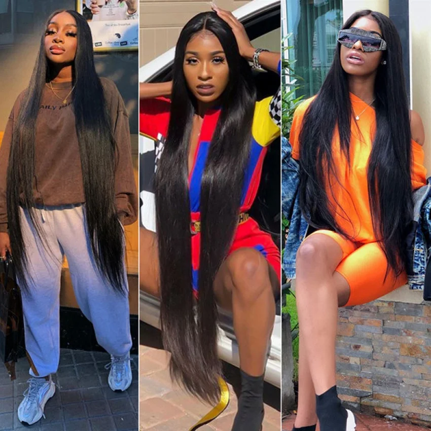 Noble new 8A 18- 40 Inch Virgin human hair bundle long straight hair weaving wholesale Peruvian human hair extension