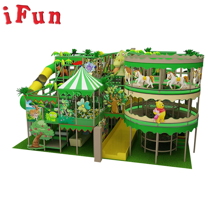 Forest Theme Cheap Soft Playground Kids Adventure Park 3 Floors Factory Price Customized