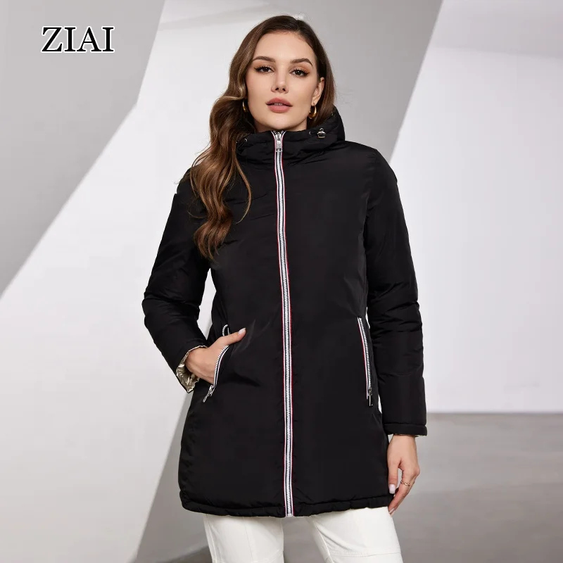 Fashion Warm Shiny Padded Puffer Jacket Black Short Women Quilted Coat Puffer coat with big fur hood
