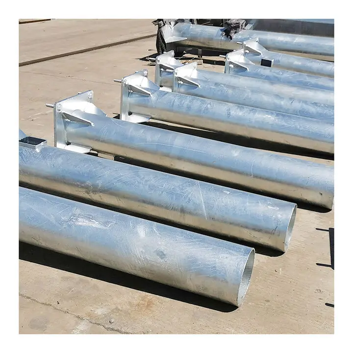 30m galvanized steel tube telecom monopole communication antenna pole tower