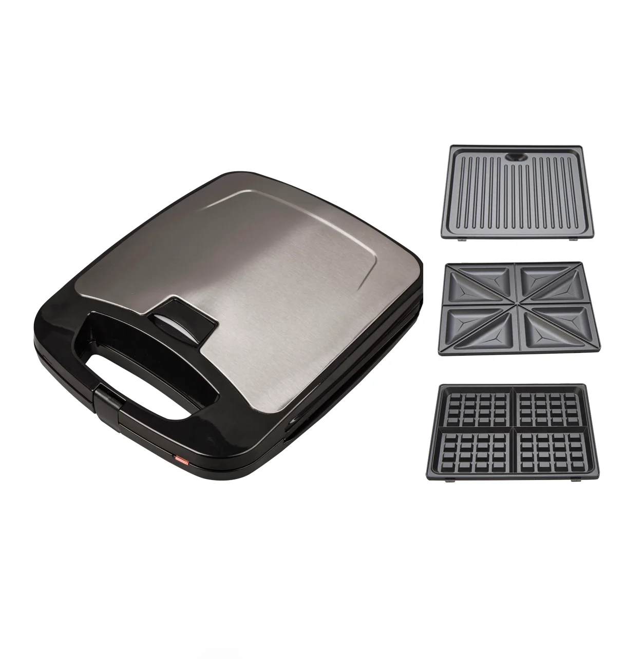 Wholesale 4-Slice Non-Stick Plates 3 In 1 Sandwich Makers For Kitchen Cooking Breakfast Grilled Cheese Snacks Waffle Ice Cream