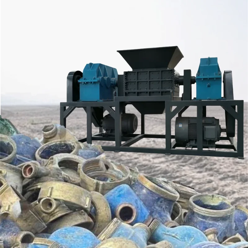 Factory Direct Sales Large Diameter Tire Double Shaft Metal Shredder