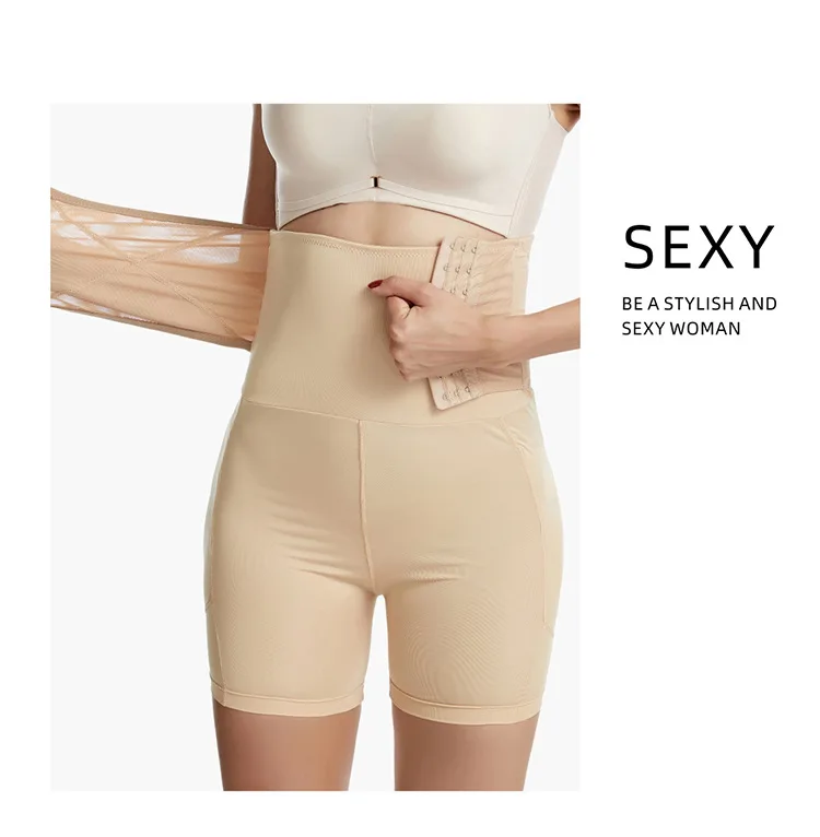 Factory Price Women Fajas Colombianas Colo Invisible Tummy Control Body Shaper Hip Padding Shapewear Butt Lifter Shorts