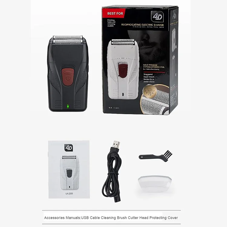 Manufacturer Professional Rechargeable Male shaver electric Cordless USB beard shaver Twin Blade electric shaver