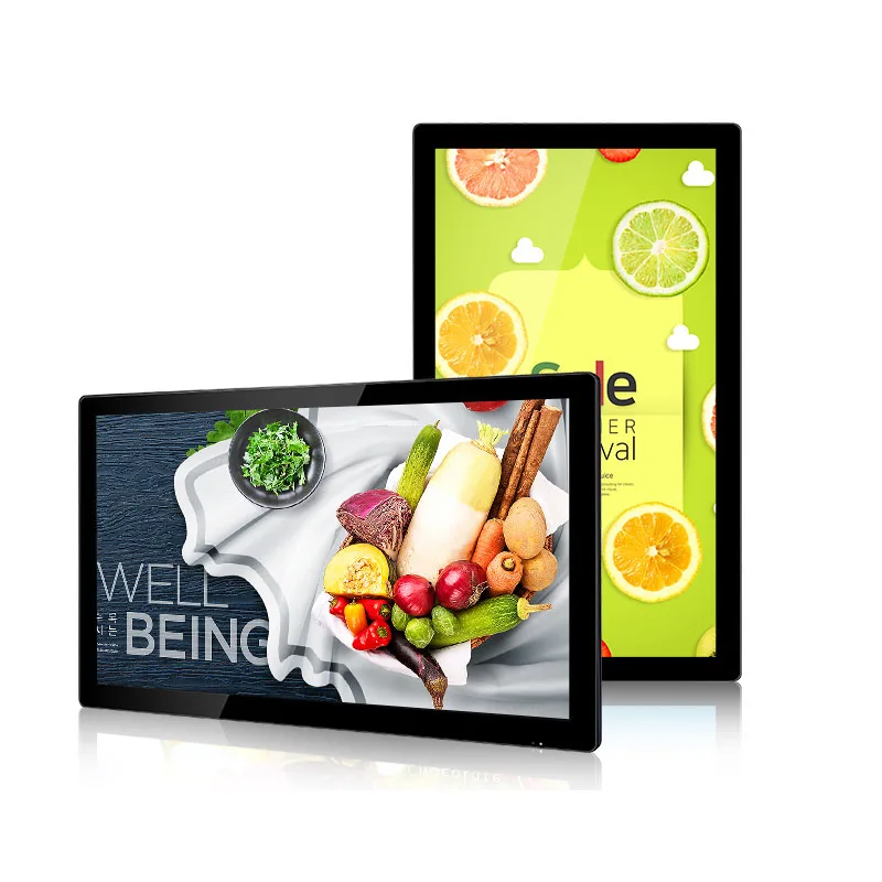 Wall Mount Digital Signage Menu Board Smart Display 55inch Touch Interactive Screen Kiosk Supplier 4k Advertising Media Player