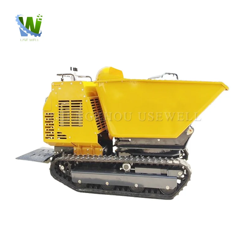 Portable Gasoline Hydraulic Mini Dumper Self Loading Dump Truck Mini Dumper Crawler Dump Truck for Sale