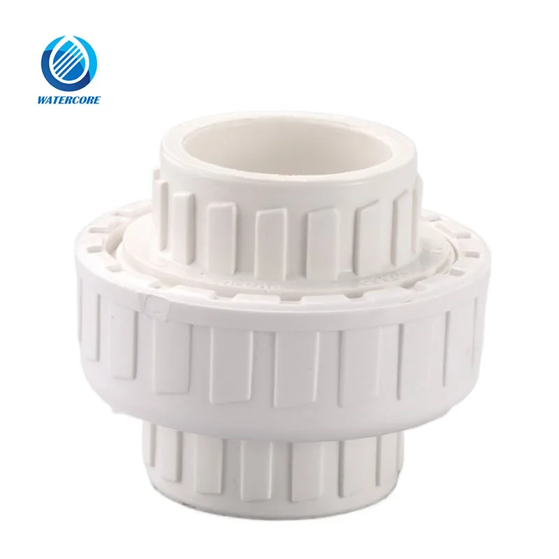 All Size of Sch40 ASTM D2466 Standard Pressure Resistance and Corrosion Resistance PVC Pipe Fittings Union for Water Supply