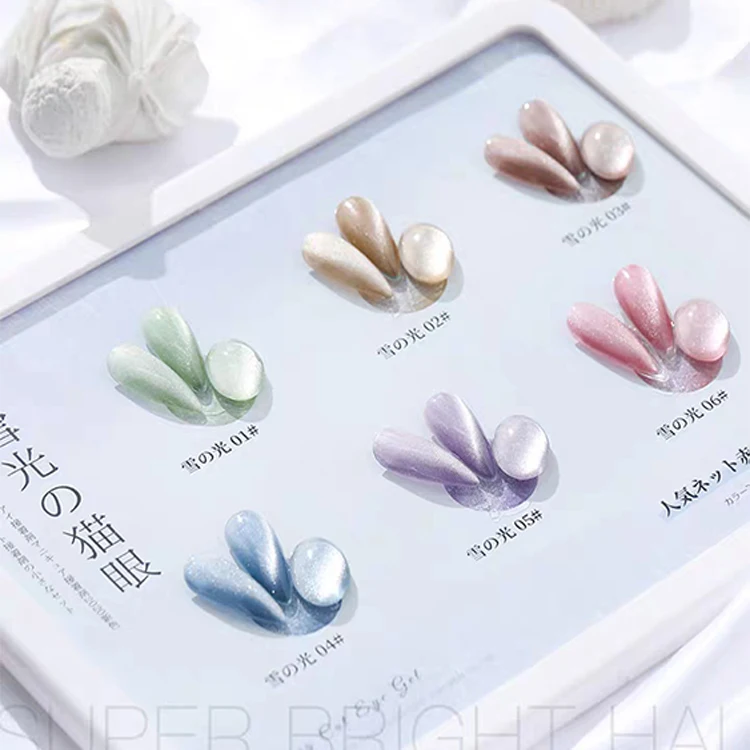 Magnetic cat nail polish Glitter super shiny cat eye UV gel polish free samples private label factory supplier