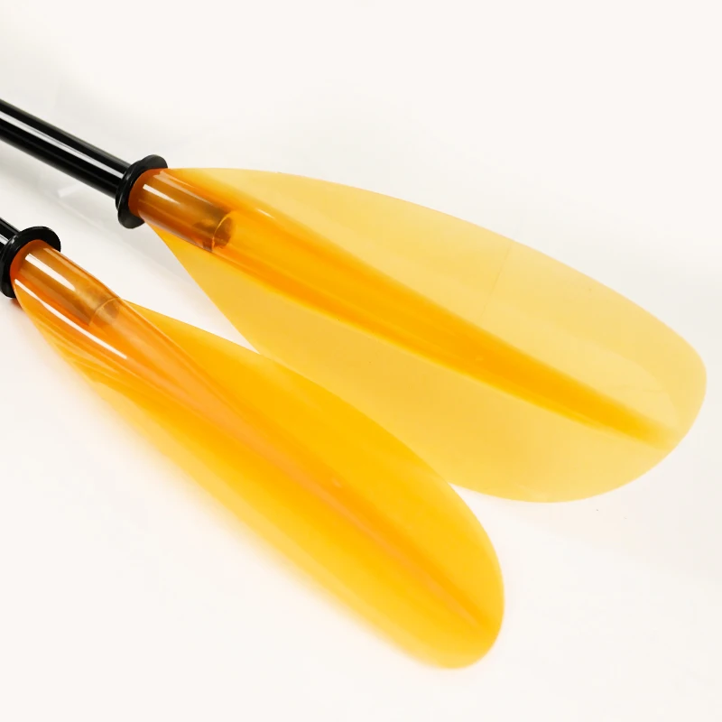 HOFi Adjustable Transparent Kayak Paddle with Fiberglass Shaft Plastic Blade Wing Tow Piece for Enhanced Paddling Experience
