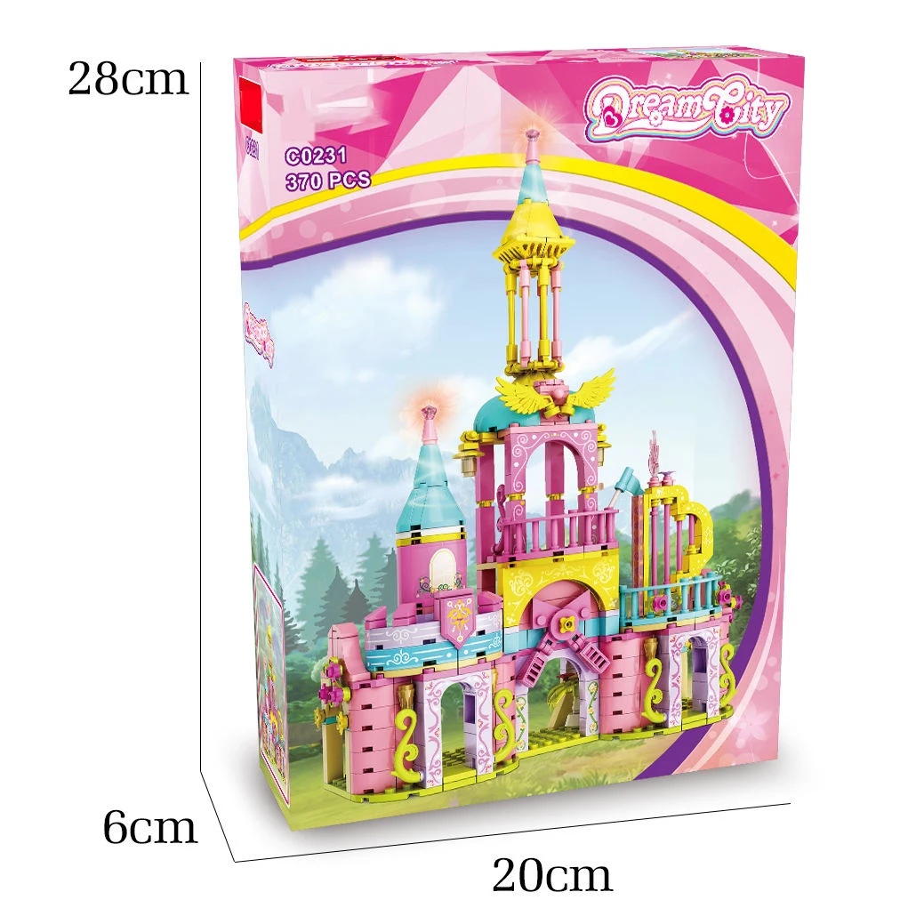 Girls Toys Princess Castle 3D Puzzle Toys For Quality Building Block Set Educational 370Pcs DIY Assembly Toy Christmas Gifts