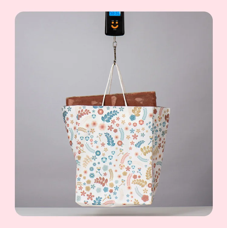 Customized band of labels, Hua Hua Bai Band with a handle, high -quality shopping cowhide bag