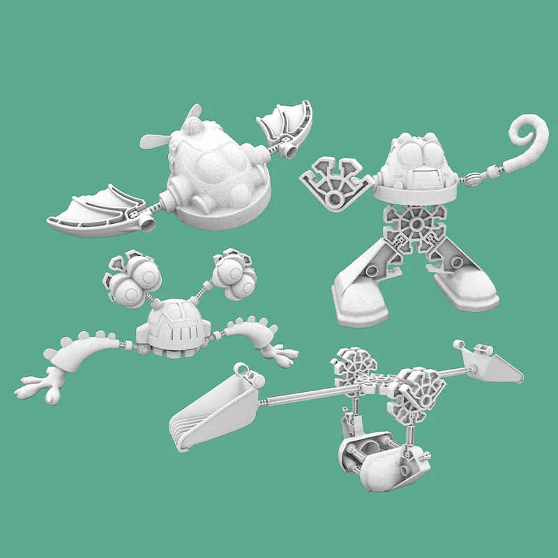 HW Toys Mouse Mosquito Crocodile Alien Creature Halloween Shape Flight Equipment Diy Bricks Building Blocks Sets Toys For Kids