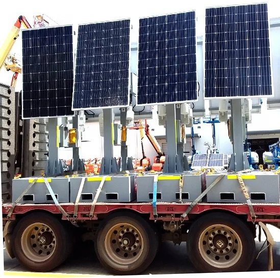 Практичный Телескопический Мачтовый Блок 4 5 м солнечная башня видеонаблюдения с 460 Вт Высокоэффективная панель