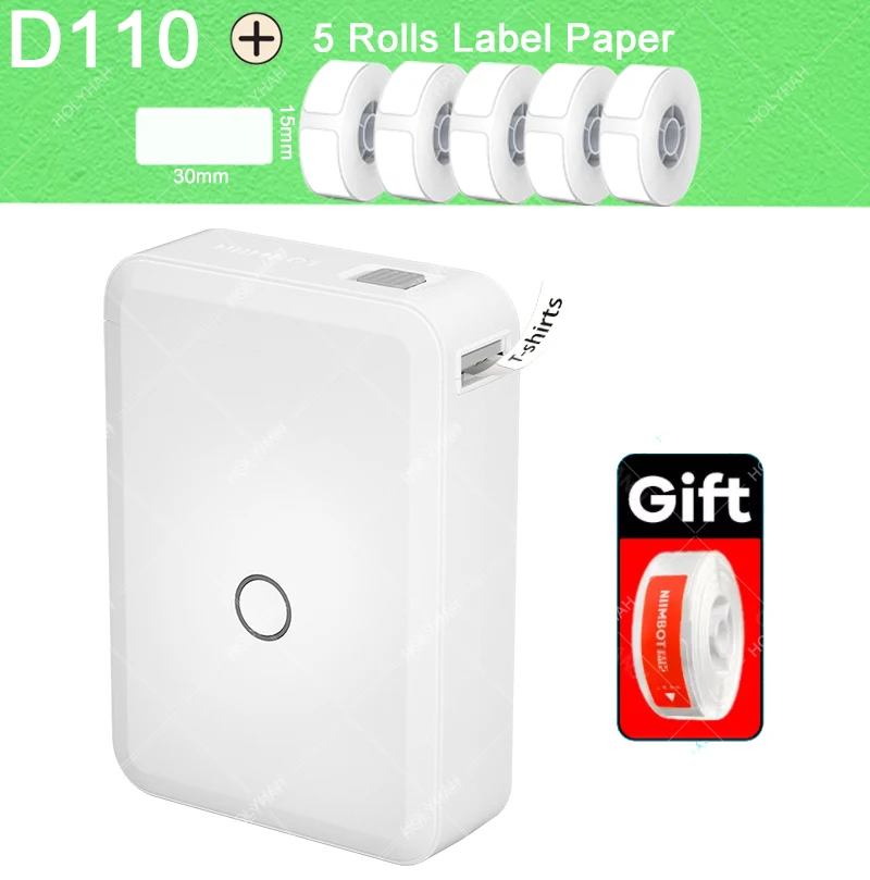 D110 Label Printer Label Maker Wireless Label Printer Tape Included Multiple Templates Available for Phone Office Home