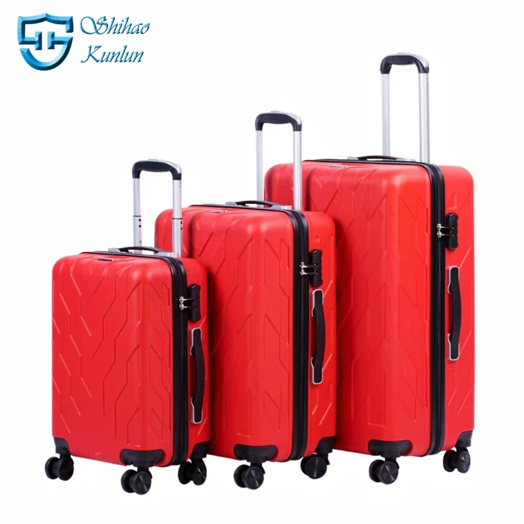 Customized logo travel luggage durable made stainless steel aluminum trolley bag luggage