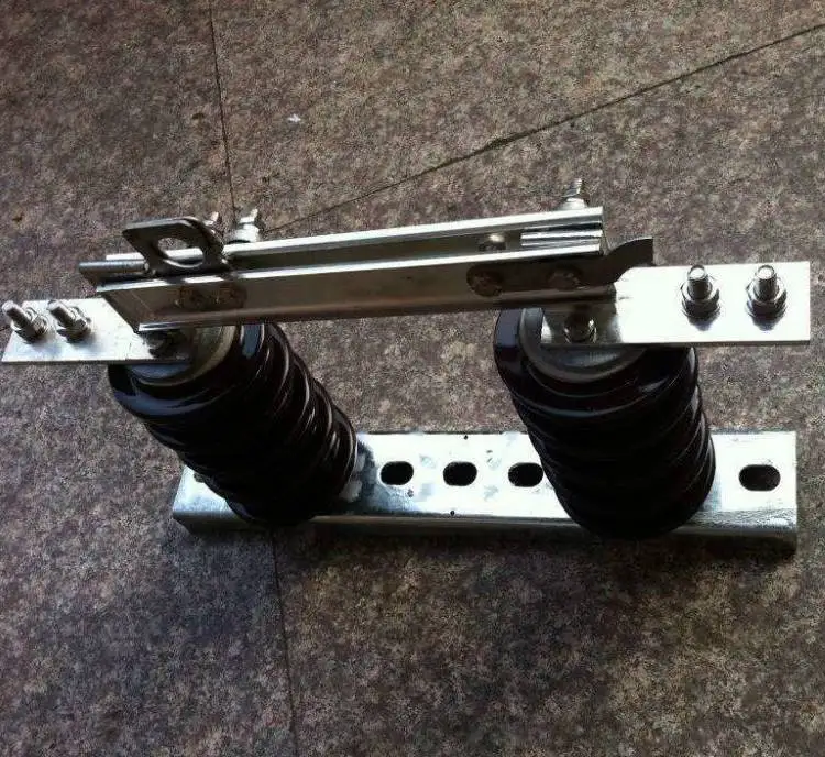 Outdoor composite silicone high voltage isolation switch with other electrical equipment