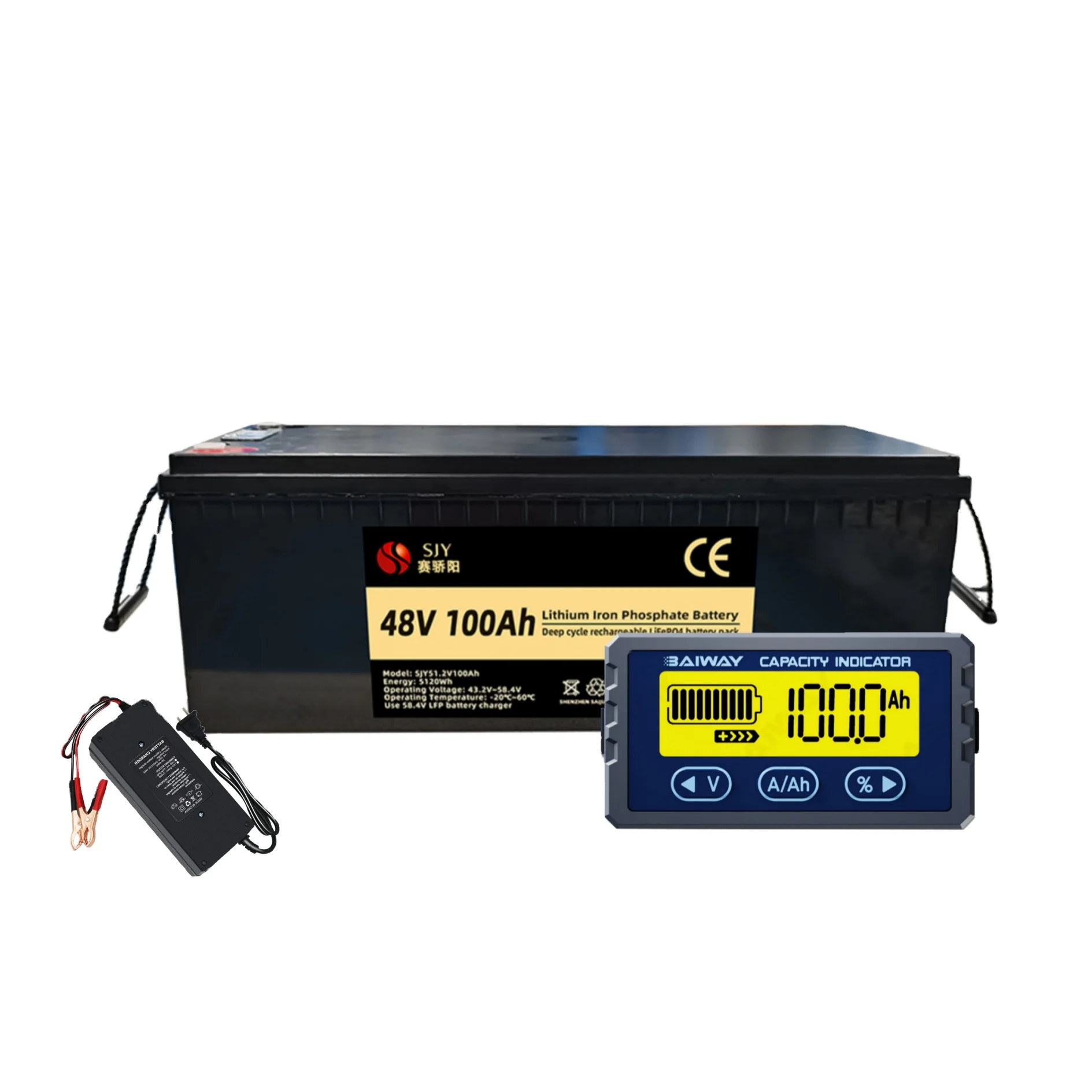 Бесплатная доставка LiFePO4 12V 24V 48V 100Ah 200Ah литиевая аккумуляторная батарея с зарядным устройством 10A для солнечной системы RV/морские двигатели