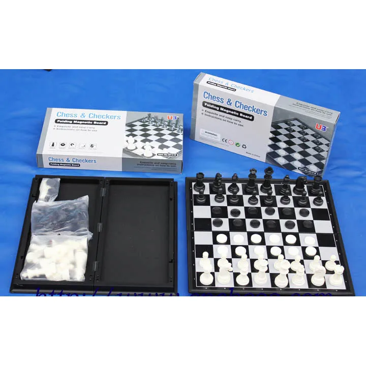 Magnetic Checkers chess game set
