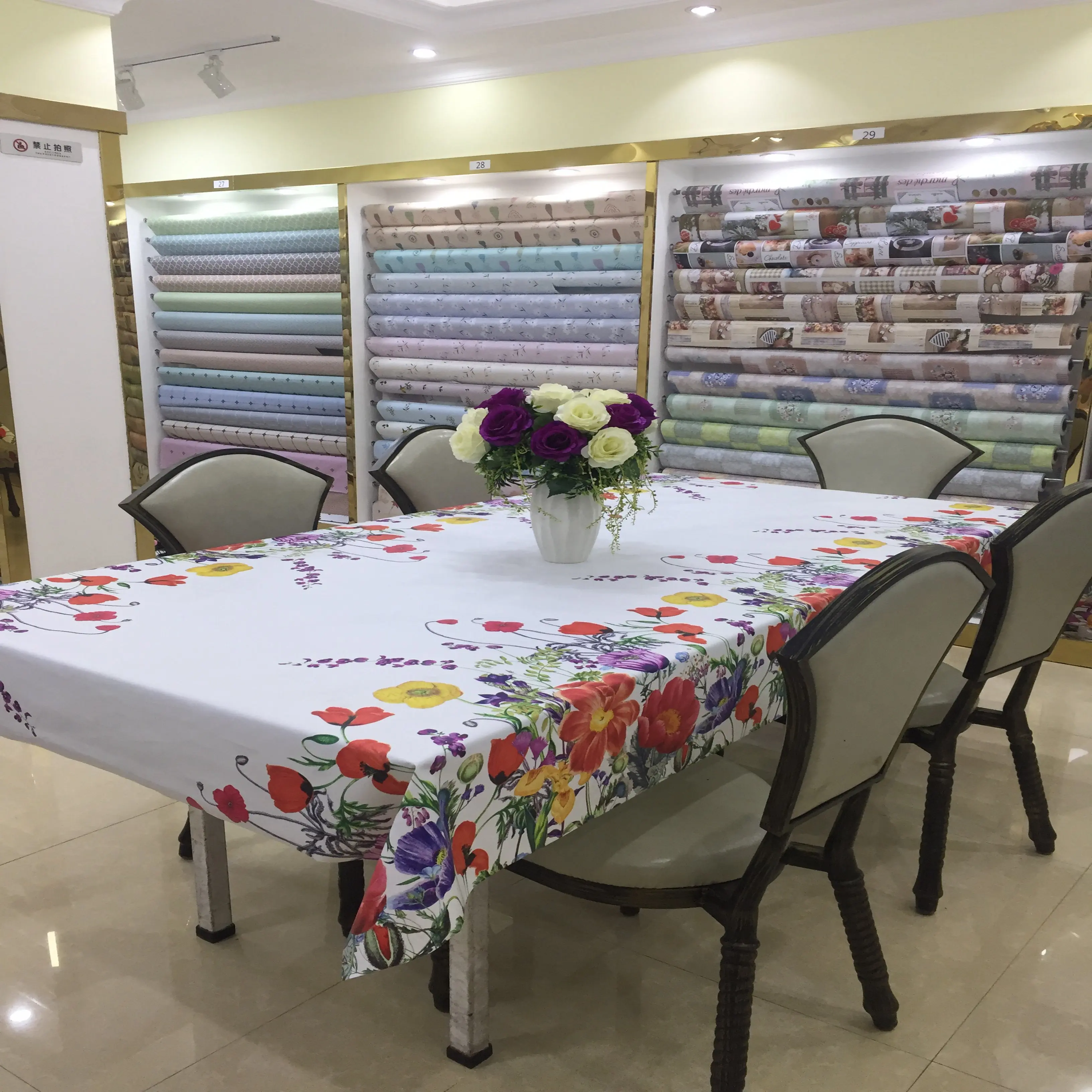 Hot selling European designs table cloth oilcloth roll party outdoor used